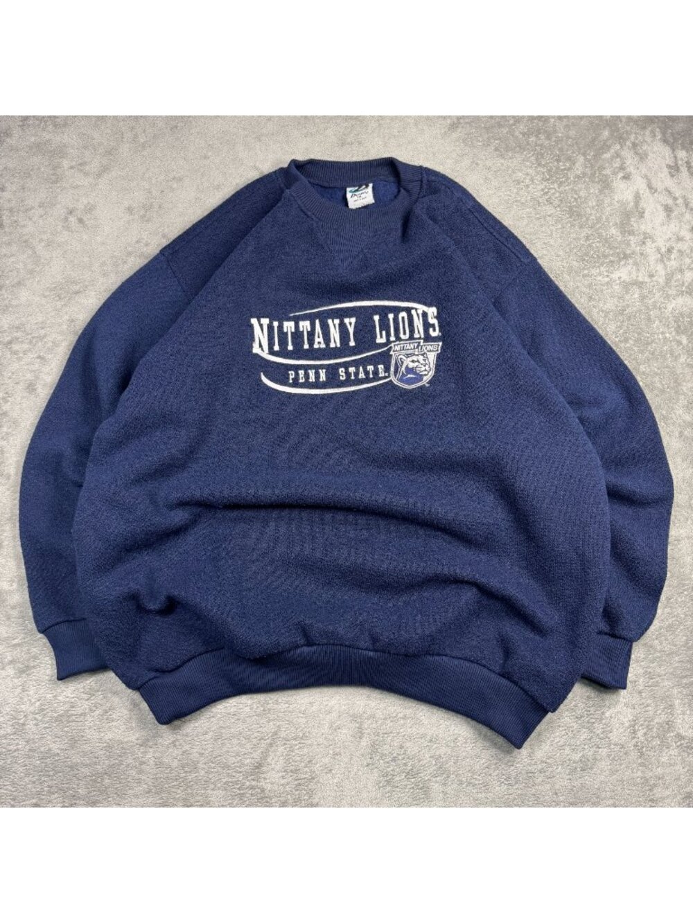 Vintage Penn State Nittany Lions Embroidered Crewneck Sweater 2XL Navy Varsity